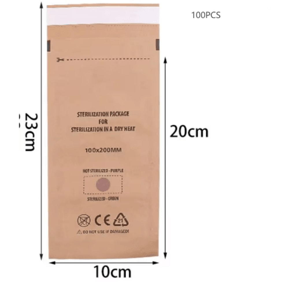 Disposable Kraft Paper Sterilization Bags For Nail Tools Manicure And Salon Use 4