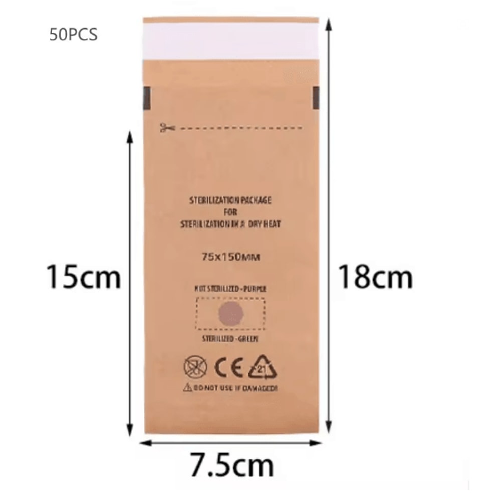 Disposable Kraft Paper Sterilization Bags For Nail Tools Manicure And Salon Use 6