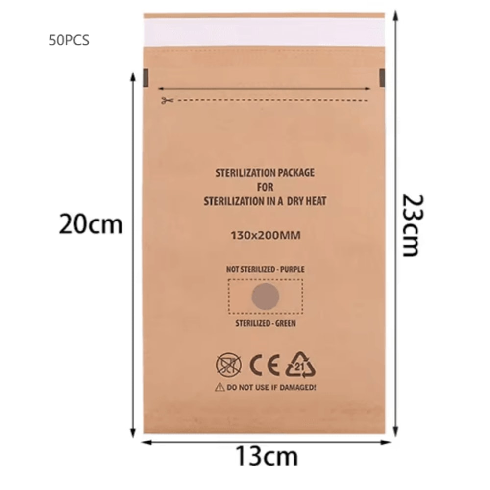Disposable Kraft Paper Sterilization Bags For Nail Tools Manicure And Salon Use 7