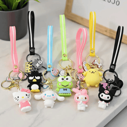 cute sanrio cartoon character keychain backpack pendant for girls and collectors