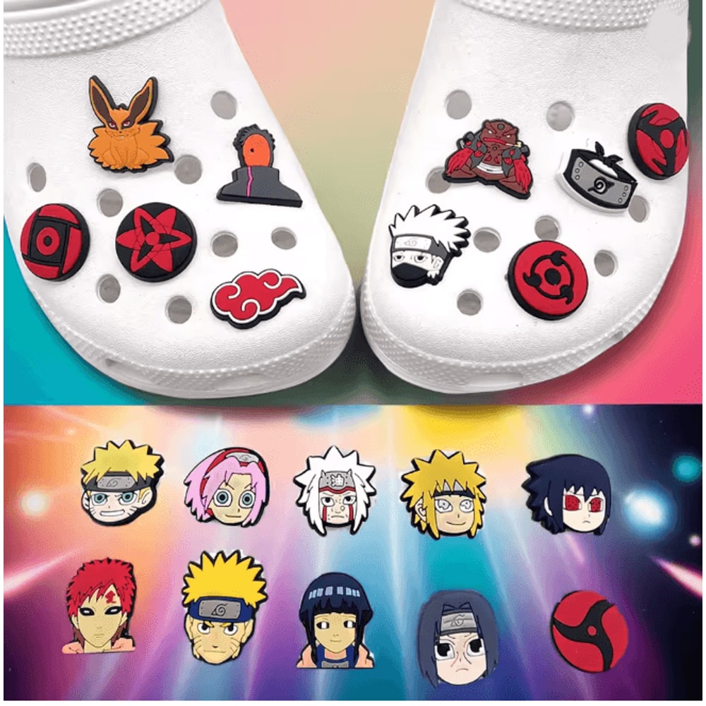 Anime Shoe Charms Set 20 Piece Ninja Character Clog Decorations 0