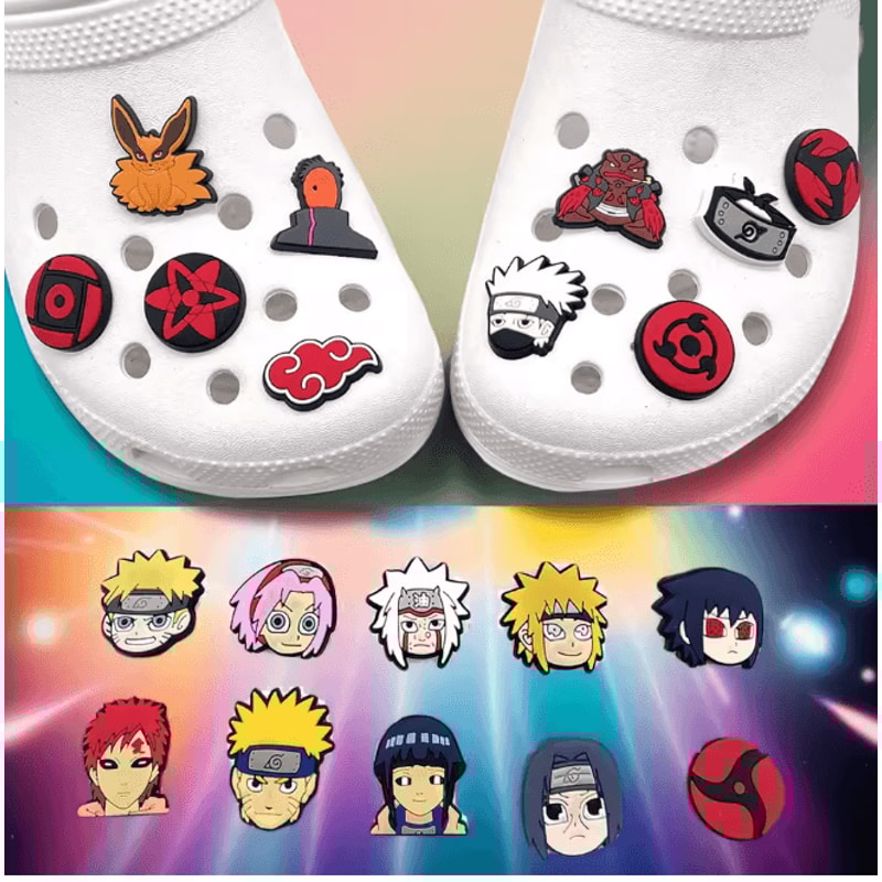 Anime Shoe Charms Set 20 Piece Ninja Character Clog Decorations 0