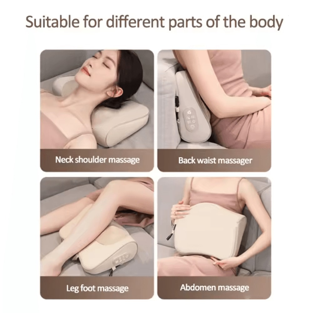 Neck Shoulder Back Shiatsu Massage Pillow With Heat Deep Relaxation Support 2