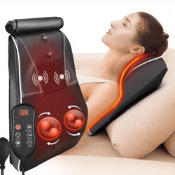 electric shiatsu neck massage pillow with airbag traction heat and vibration