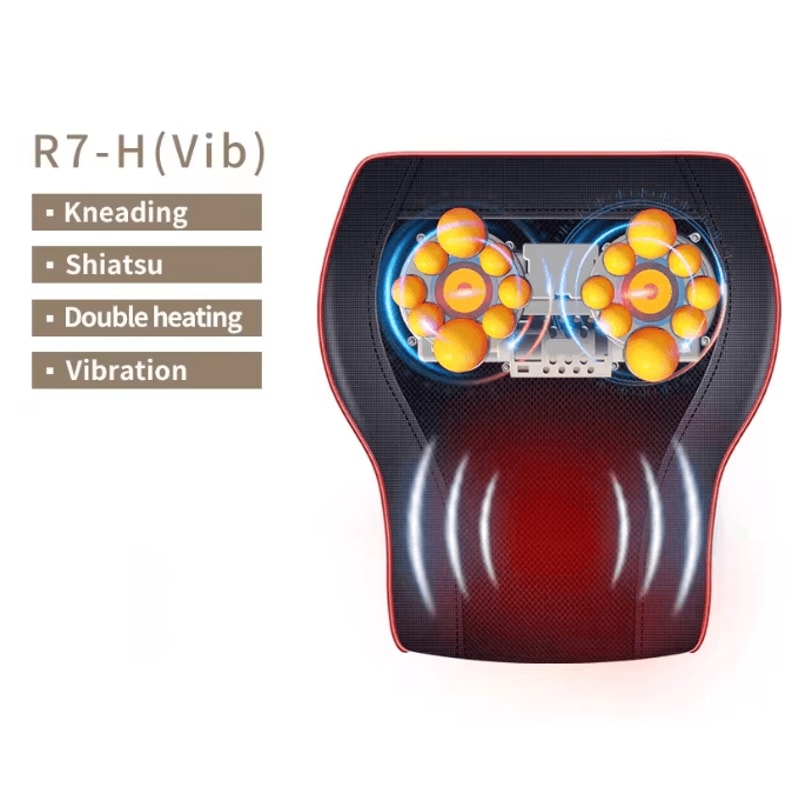 Electric Shiatsu Neck Massage Pillow With Airbag Traction Heat And Vibration 5