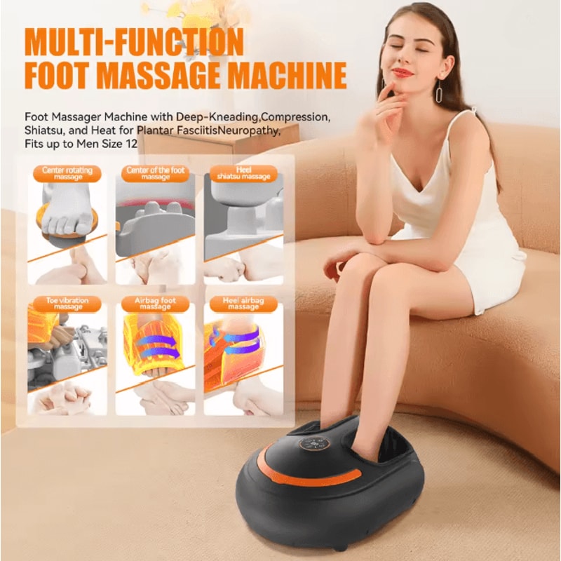 Foot Massage Machine With Airbag Compression Deep Kneading And Multiple Modes 3