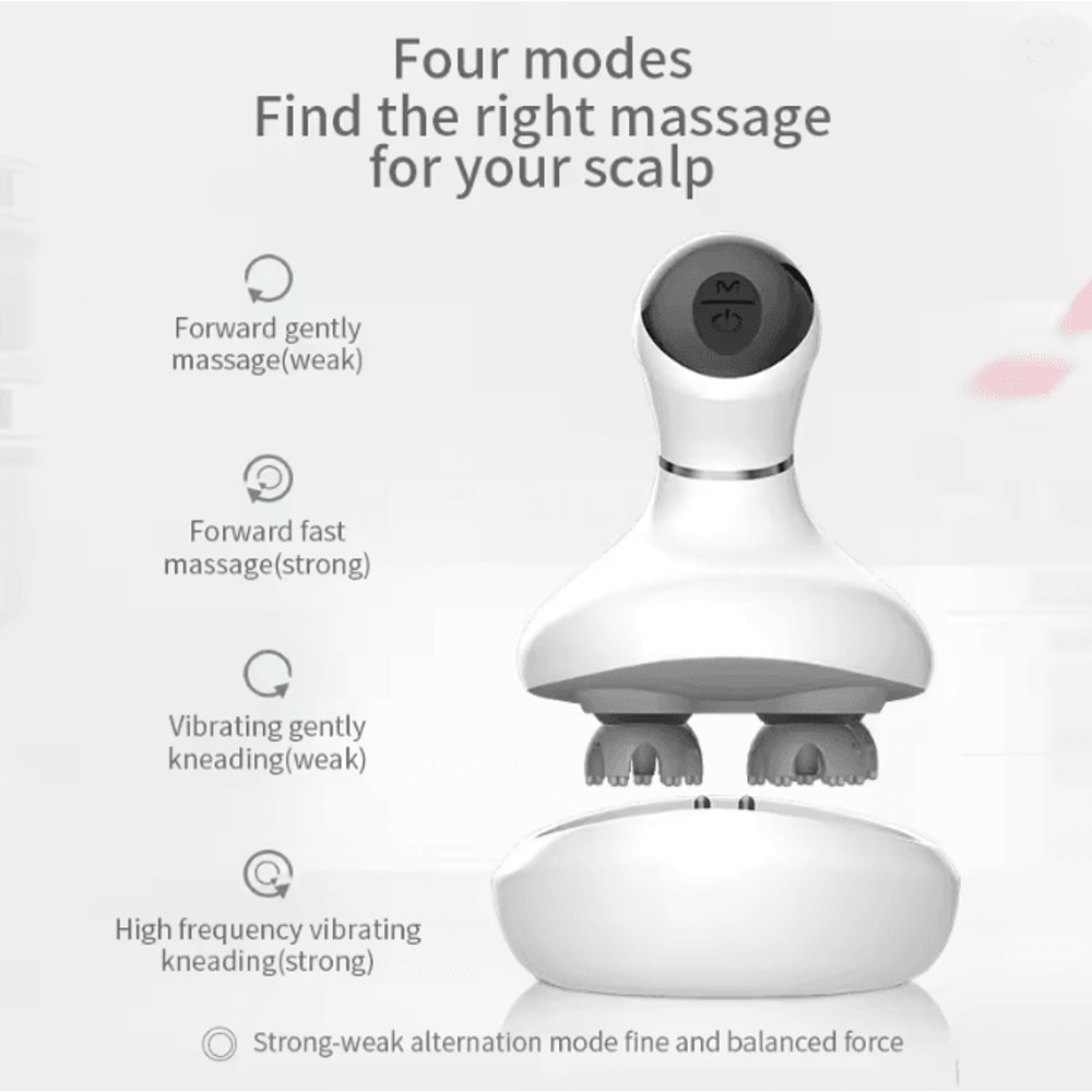 Electric Scalp Head Massager With Vibration Waterproof Wireless Design 2