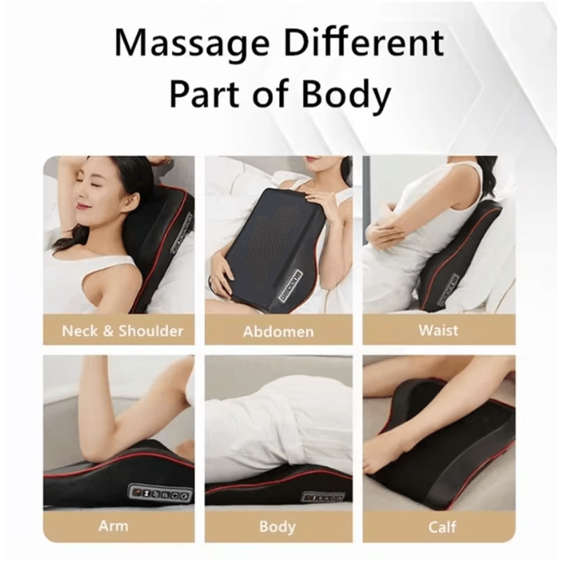 3 In 1 Shiatsu Massage Pillow For Neck Back And Shoulder Pain Relief 2