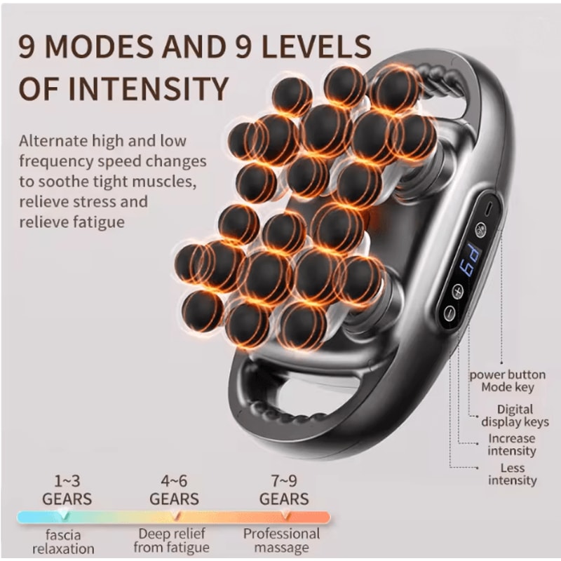 Professional Deep Tissue Massage Gun With 24 Heads High Power Muscle Relief 2