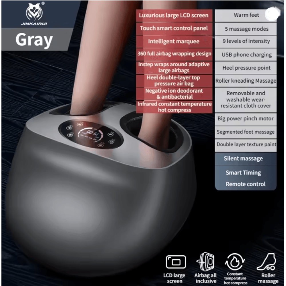 Smart Airbag Foot Massager With Heat And Stretching Wrap Support 4
