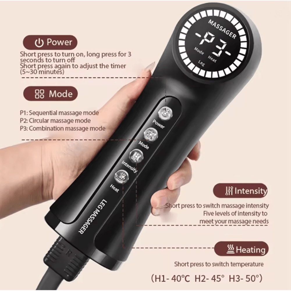 Home Air Wave Leg Massager With Air Compression Circulation Support 4