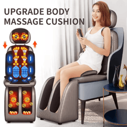 electric full body massage chair cushion with heat and shiatsu kneading