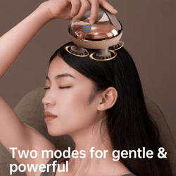 electric scalp head massager with red light waterproof detachable design