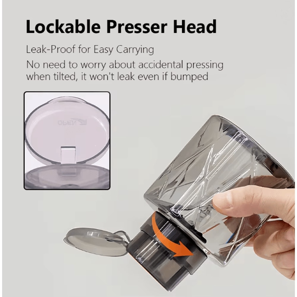 Refillable Lockable Pump Dispenser Bottle For Nail And Makeup Use 1