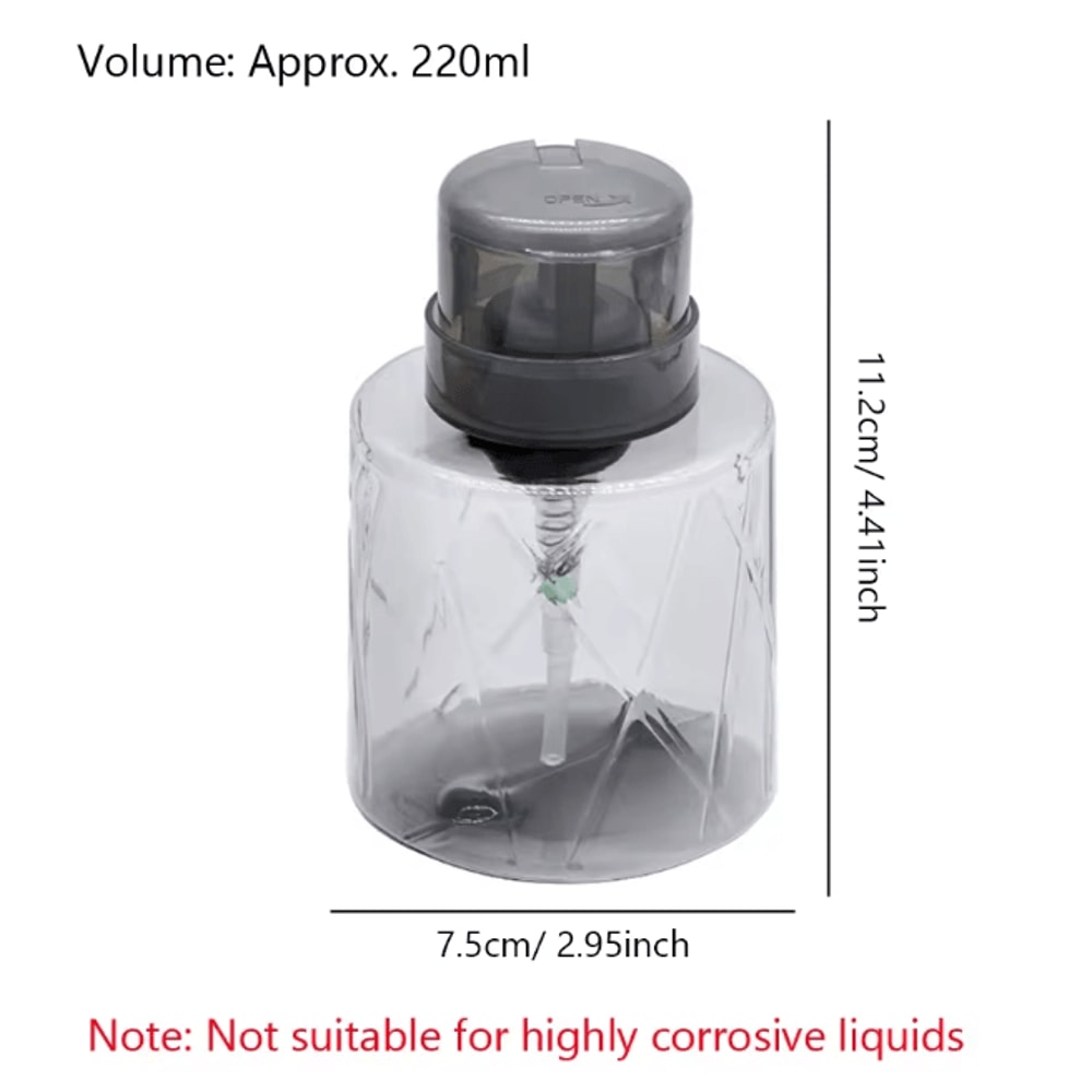 Refillable Lockable Pump Dispenser Bottle For Nail And Makeup Use 4