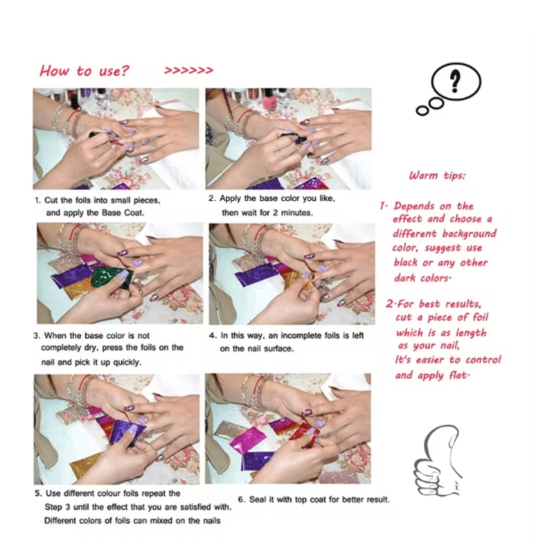 Lace Nail Art Transfer Foil Set 10 Rolls Elegant Floral Wrap Designs 6