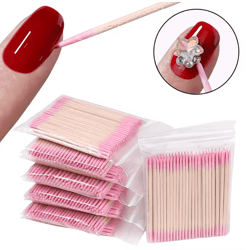 double ended precision cotton swabs for nail art and makeup 100 pack