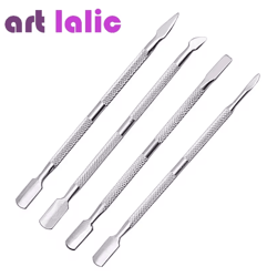stainless steel cuticle remover and pusher set double sided 4 piece