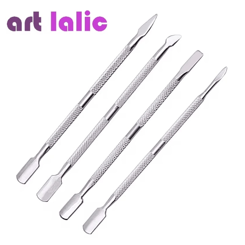 Stainless Steel Cuticle Remover And Pusher Set Double Sided 4 Piece 0