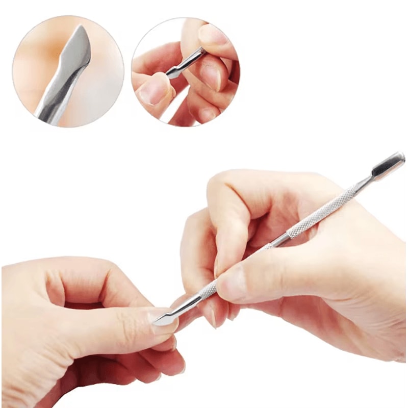 Stainless Steel Cuticle Remover And Pusher Set Double Sided 4 Piece 3