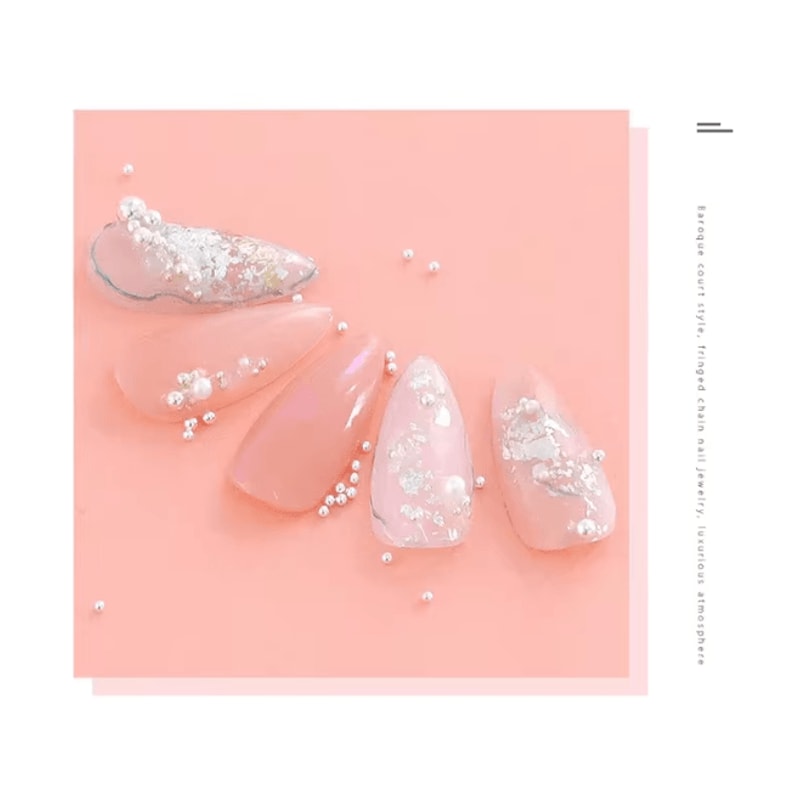 Steel Caviar Beads Nail Art Set 6 Grid Mixed Size 3D Manicure Decor 2