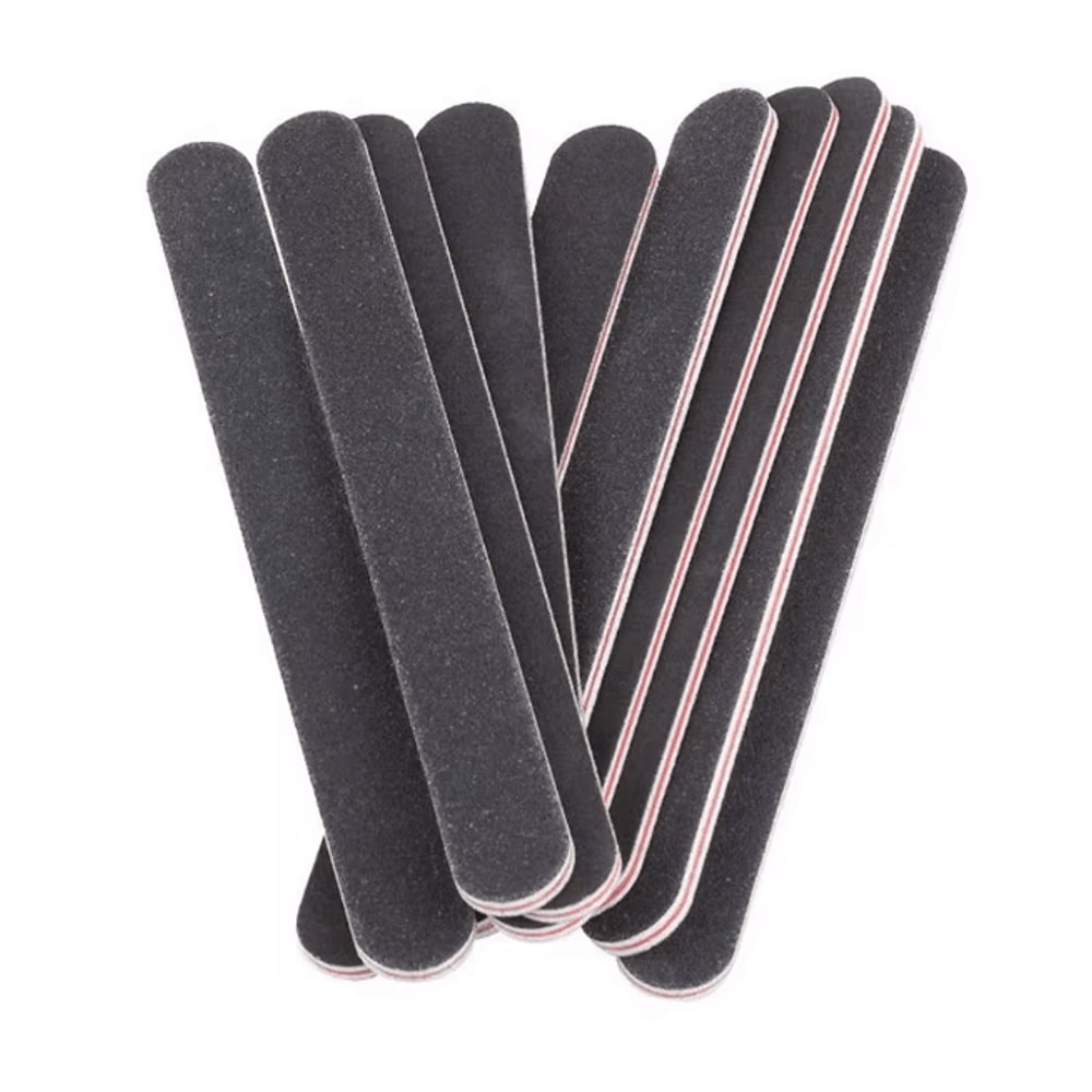 Emery Board Nail File Set Straight Sandpaper Files 5 Piece 0