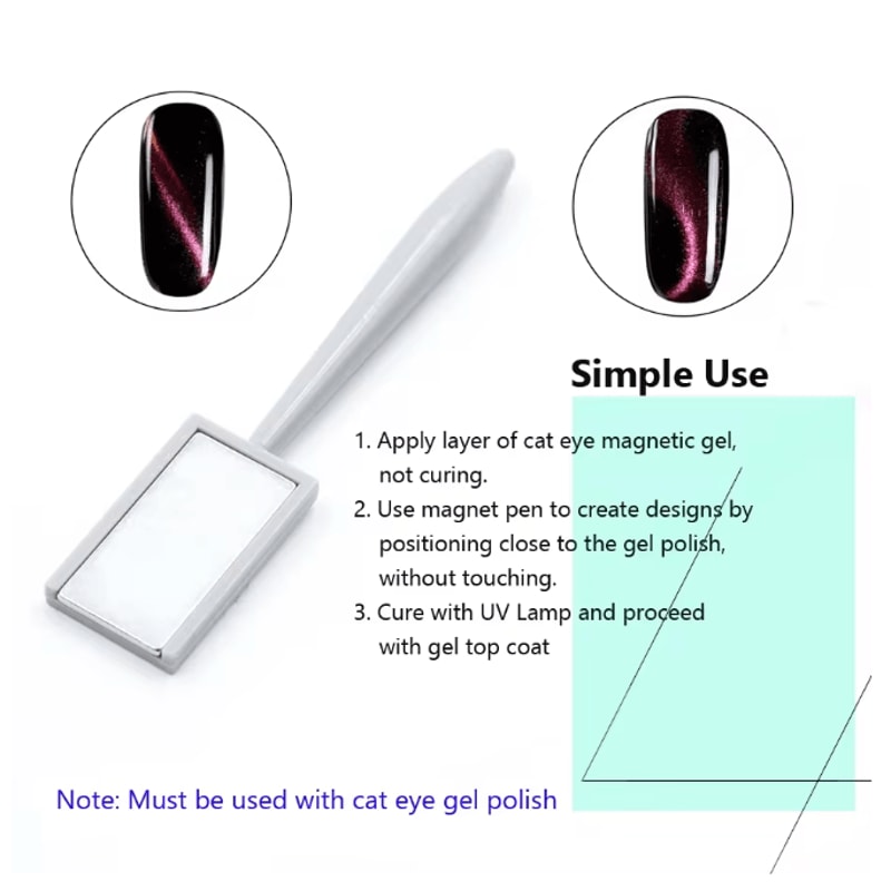 Cat Eye Nail Magnet Tool Set 11 Piece For Gel Polish Designs 2