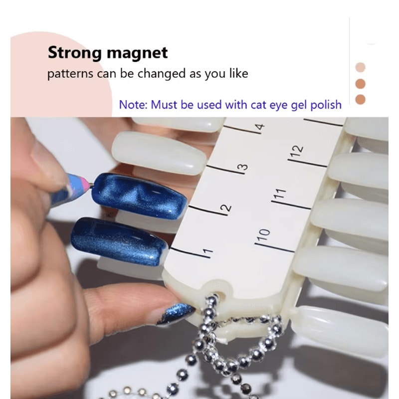 Cat Eye Nail Magnet Tool Set 11 Piece For Gel Polish Designs 3