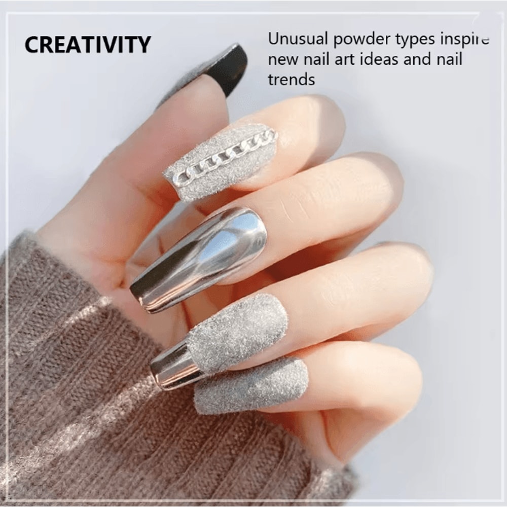 Velvet Nail Art Powder Set 12 Colors Soft Flocking Pigment For Creative Designs 2