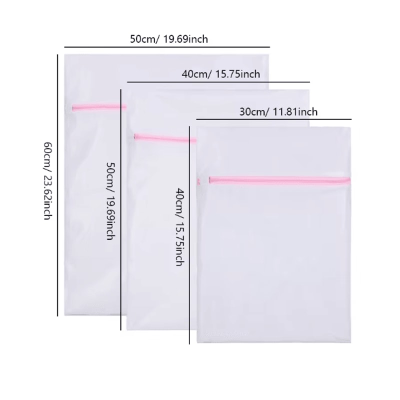 Zippered Mesh Laundry Bags Set For Bra And Underwear Care 3 Piece 4