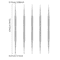 Dual End Nail Art Dotting Pen Set Stainless Steel 5 Piece Manicure Tools 4