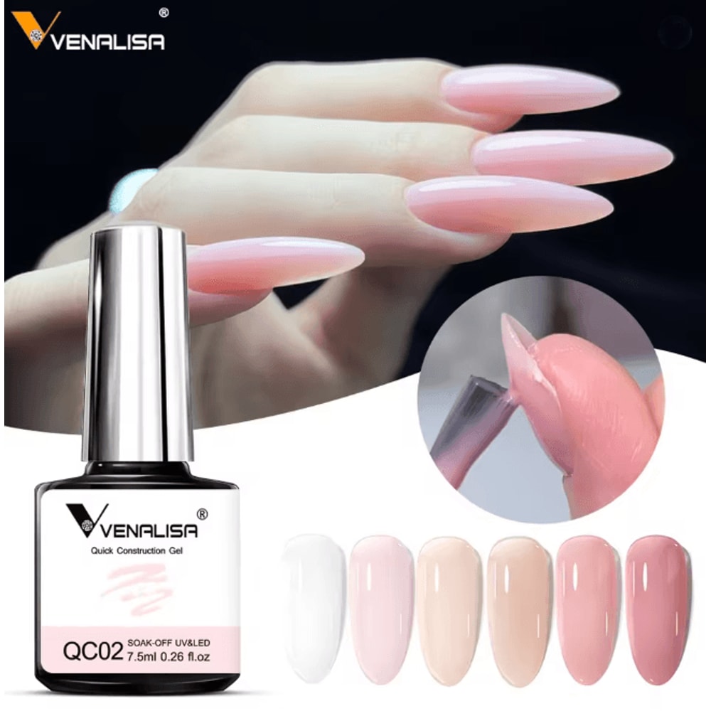 VENALISA Quick Construction Jelly Nail Gel Semi Transparent Strengthening Formula 75ml 0