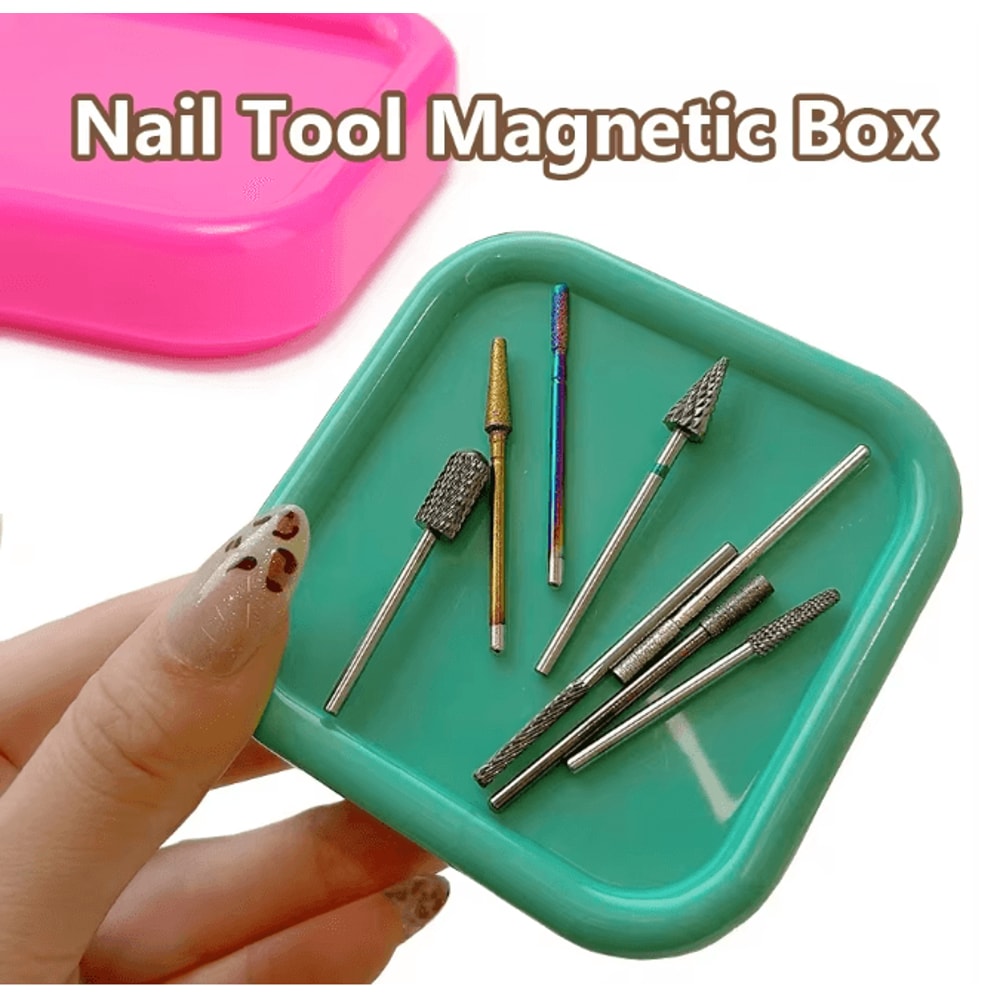 Portable Magnetic Nail Art Organizer Tray For Tool And Bit Storage 0