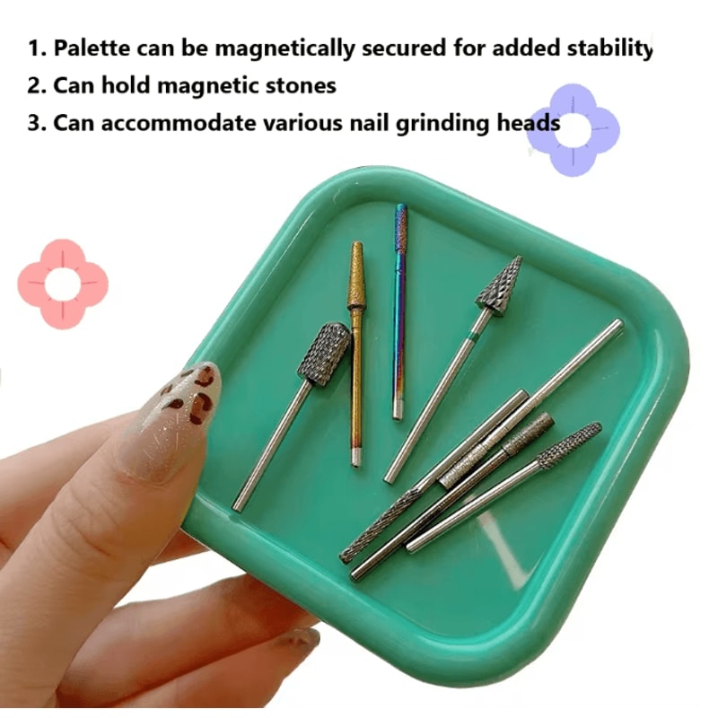 Portable Magnetic Nail Art Organizer Tray For Tool And Bit Storage 1
