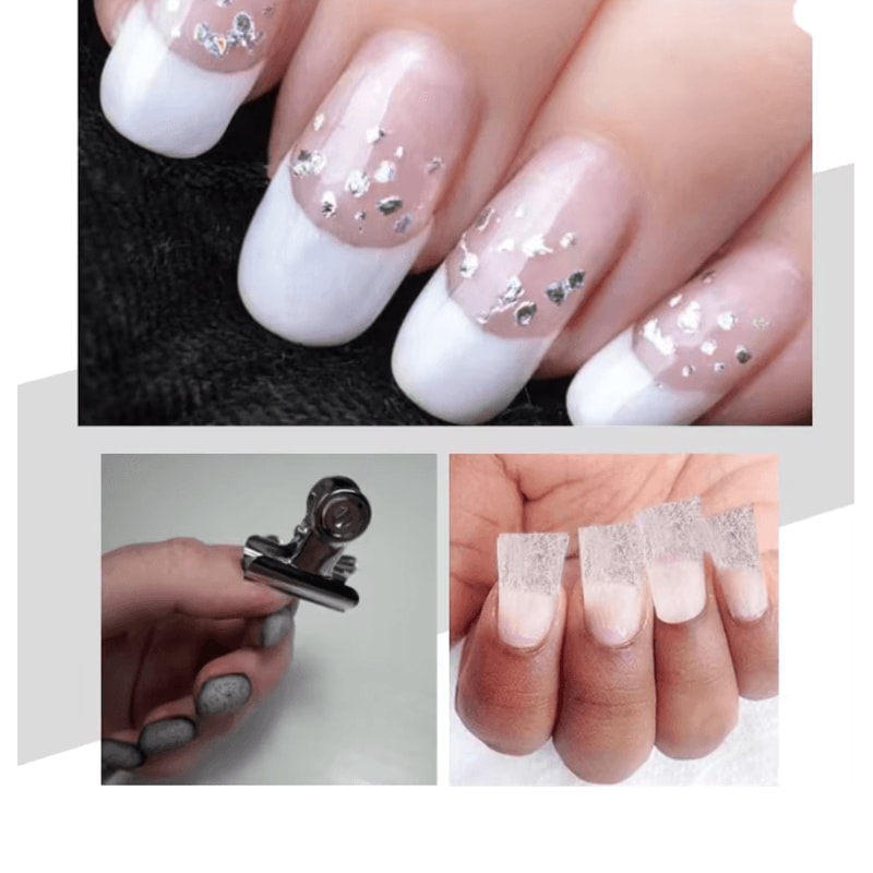 Nail Fixing Clips Set For Fiber Extension Shaping Stainless Steel 6 Piece 3