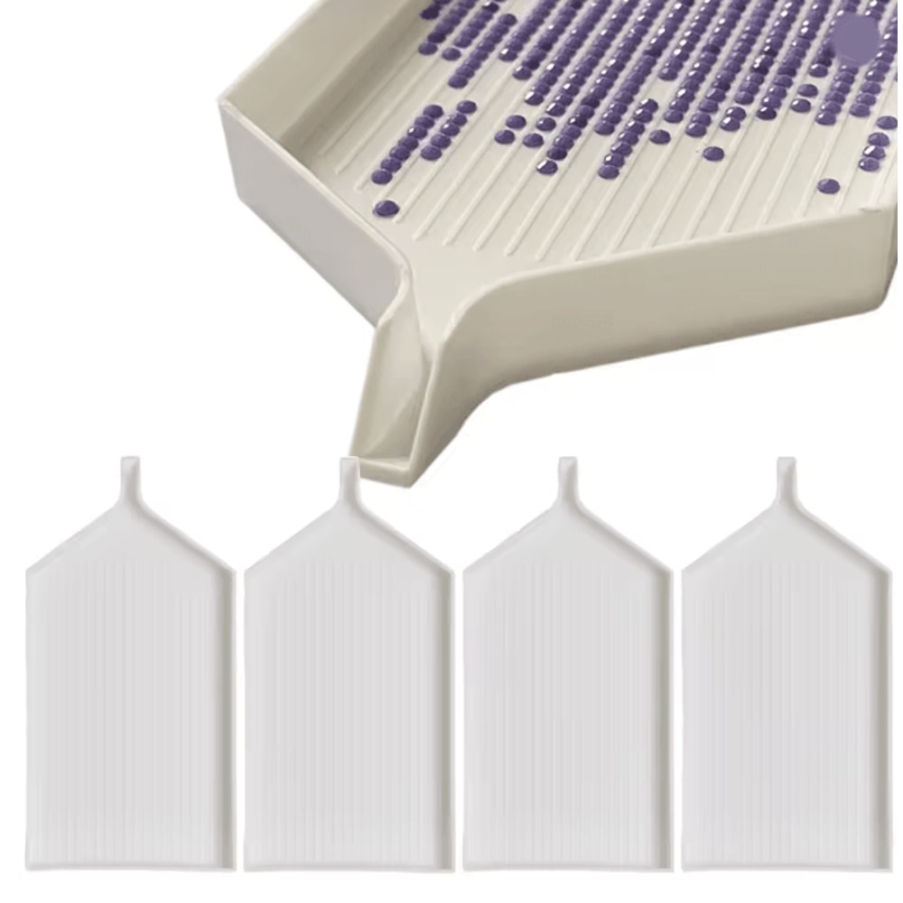 Nail Art Rhinestones Container Set With Dotting Pick Up Trays 5 Piece 0