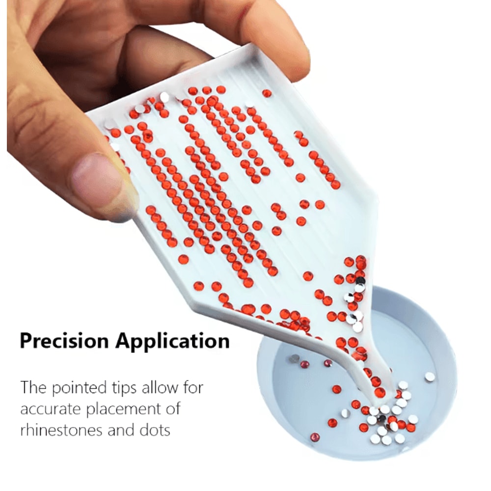 Nail Art Rhinestones Container Set With Dotting Pick Up Trays 5 Piece 2