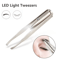 LED Lighted Eyebrow Tweezers For Precise Brow Shaping 0