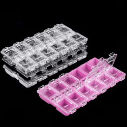 12 grid nail art accessories storage box jewelry and rhinestone organizer