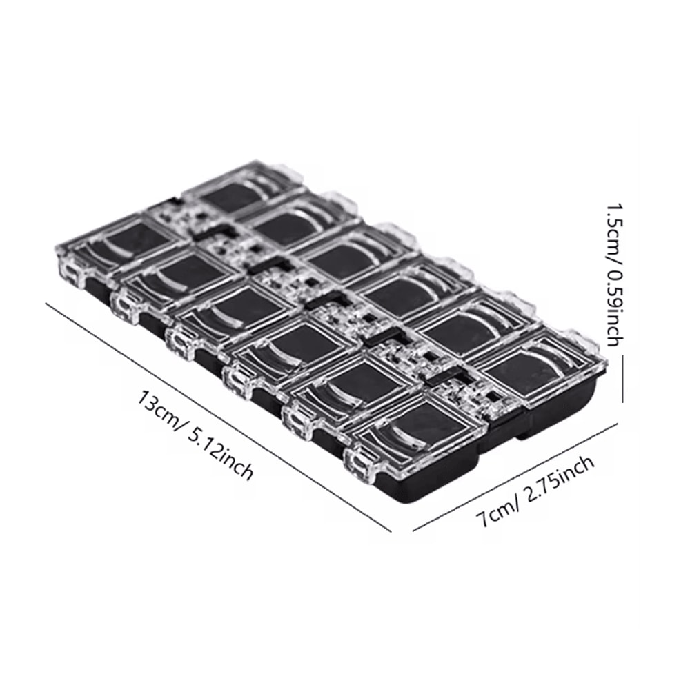 12 Grid Nail Art Accessories Storage Box Jewelry And Rhinestone Organizer 3