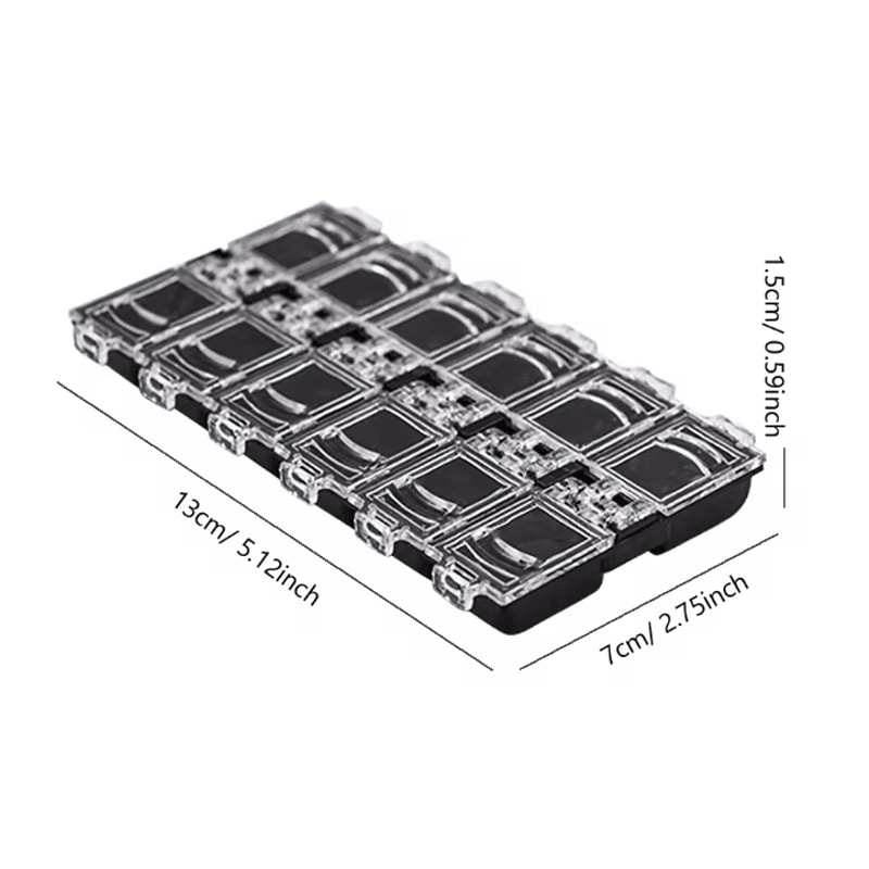 12 Grid Nail Art Accessories Storage Box Jewelry And Rhinestone Organizer 3