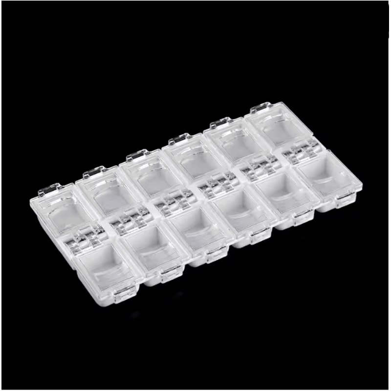 12 Grid Nail Art Accessories Storage Box Jewelry And Rhinestone Organizer 6