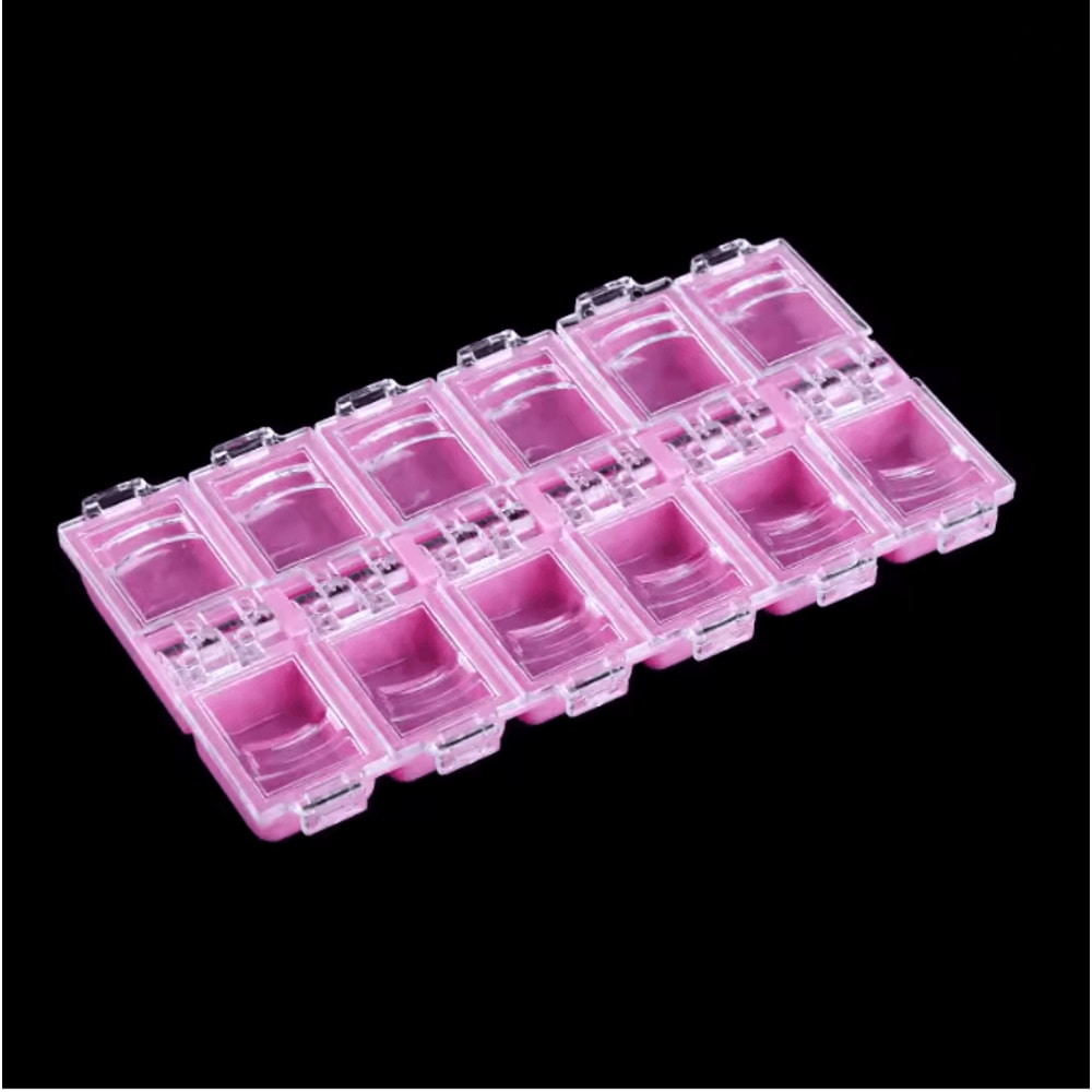 12 Grid Nail Art Accessories Storage Box Jewelry And Rhinestone Organizer 7