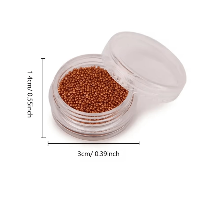 Metal Nail Art Caviar Beads Set 12 Colors Micro Beads For Manicure Designs 2