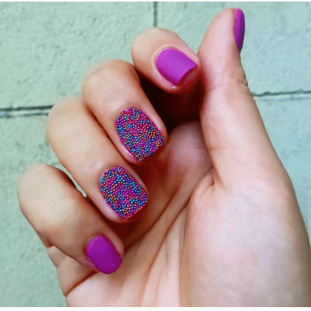 Metal Nail Art Caviar Beads Set 12 Colors Micro Beads For Manicure Designs 3