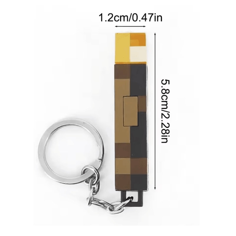 Mini Torch Keychain Rechargeable Light Decorative Pendant 4