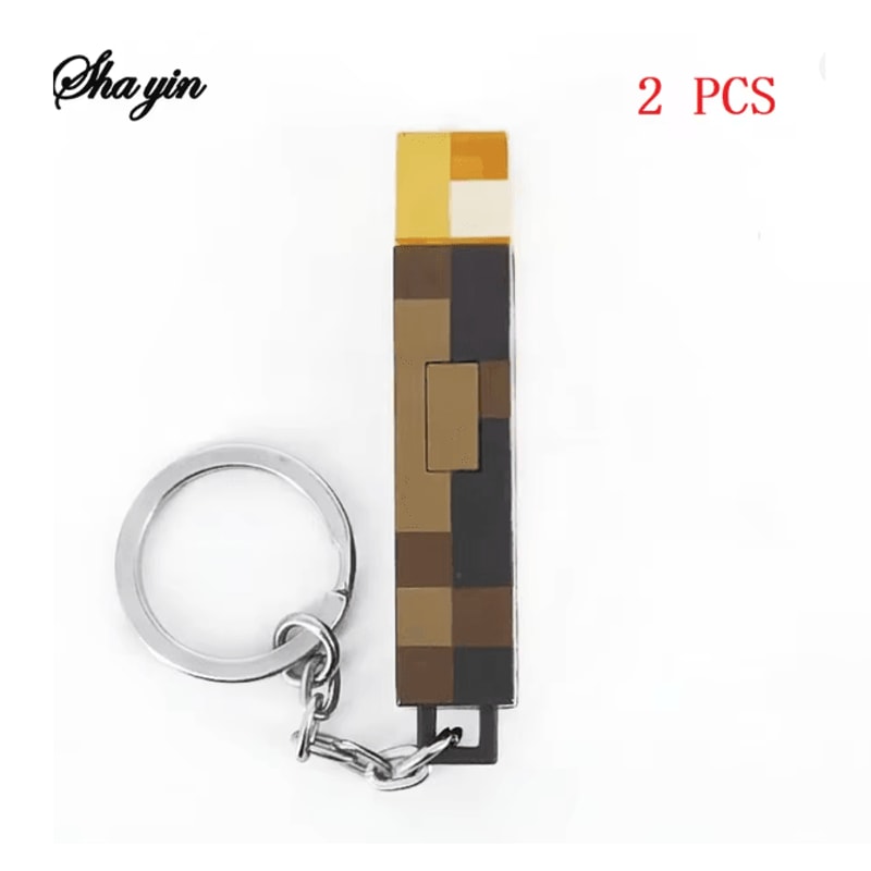 Mini Torch Keychain Rechargeable Light Decorative Pendant 5