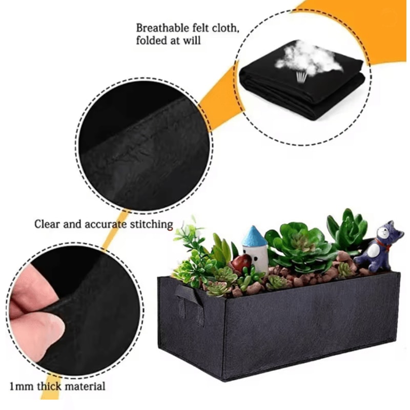 SquareGrow Fabric Grow Bag For Vegetables And Herbs 2