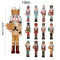 12 Piece Wooden Nutcracker Christmas Decoration Set Holiday Home Decor 3