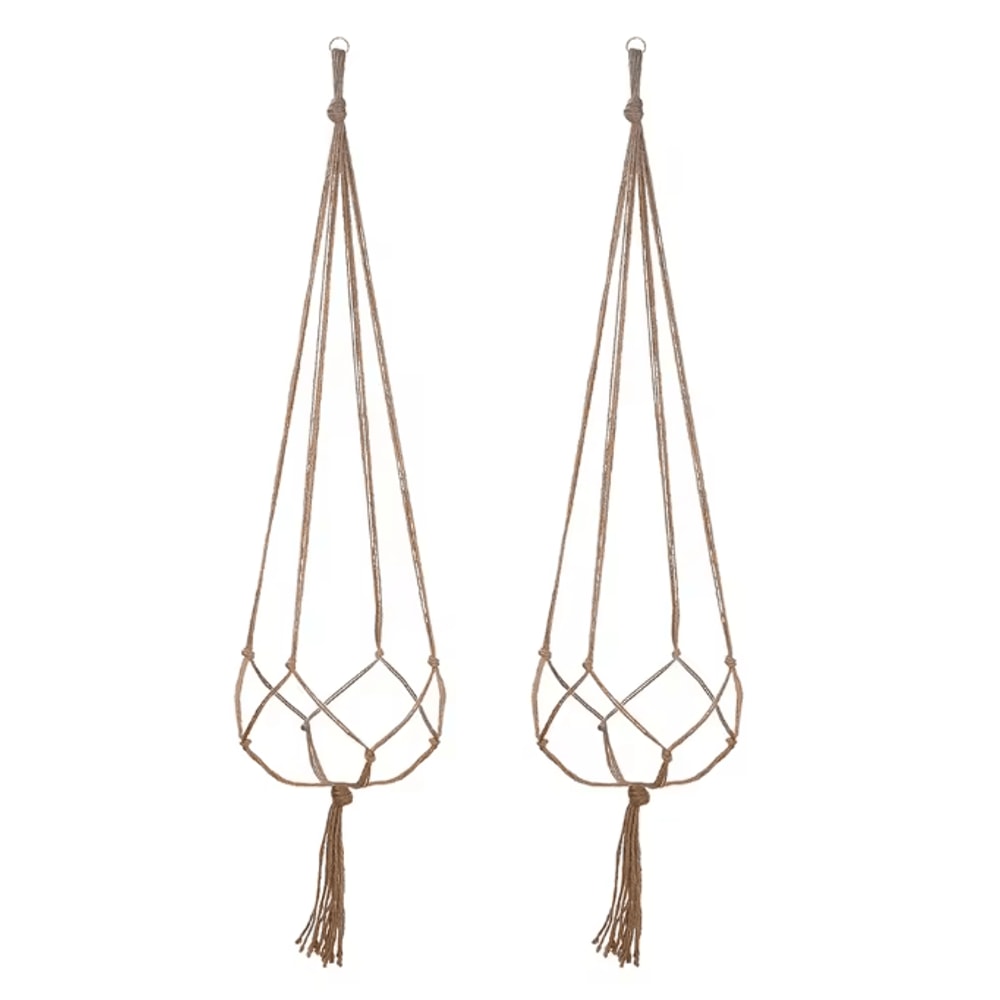 Hand Woven Hanging Plant Holder Cotton Rope Flower Pot Hanger 1